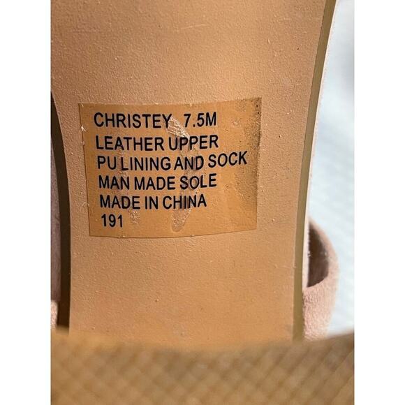 Steve Madden Christey Leather Suede Ballet Pink Ballet Heel Sandals Women's 7.5M - Picture 8 of 9